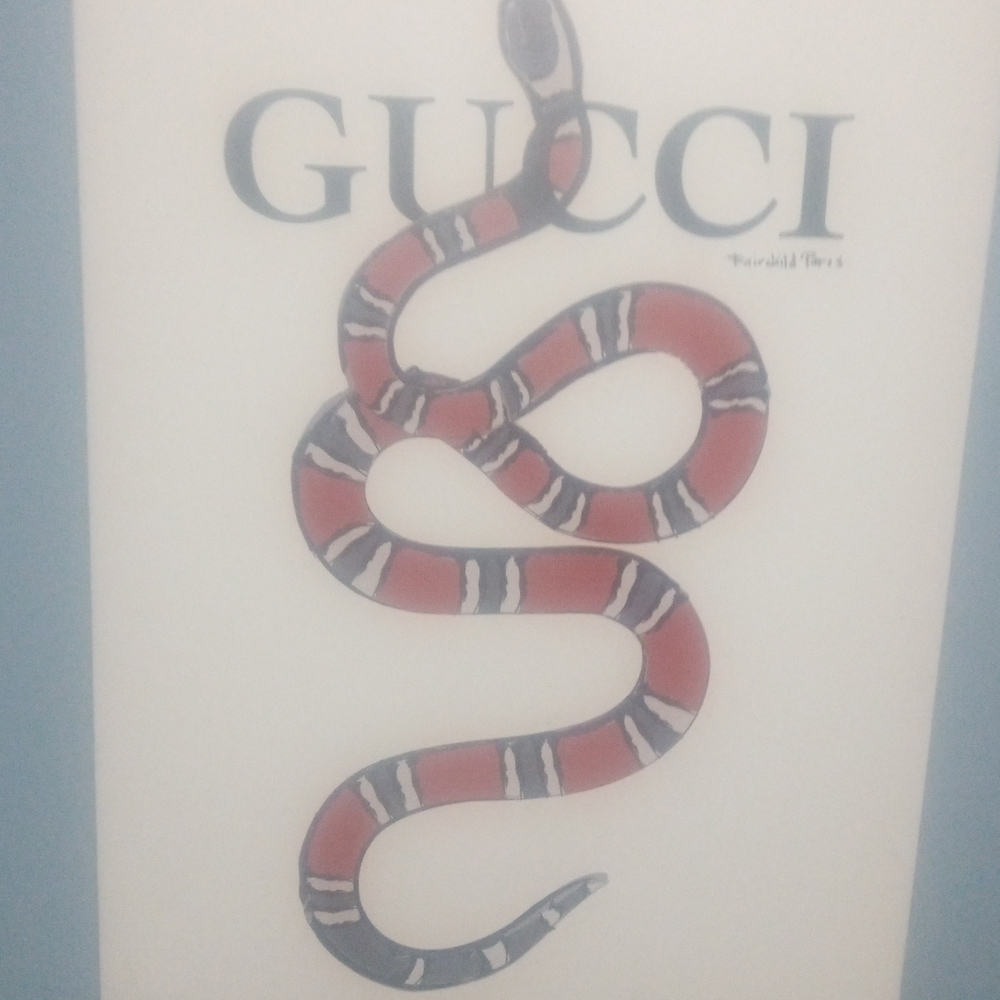 Gucci Red and Black Snake Motif
